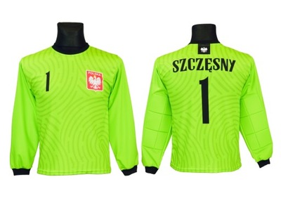 BLUZA bramkarska SZCZĘSNY POLSKA limonka rozm. 152