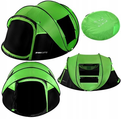 Namiot Turystyczny 4-Osobowy Samorozkładający Automatyczny Kempingowy