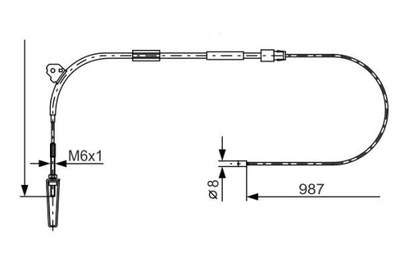 BOSCH 1 987 477 960 CIEGLO, STABDYS STOVĖJIMO 