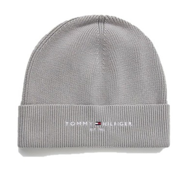 CZAPKA ZIMOWA TOMMY HILFIGER BEANIE SZARA ORYGINAŁ