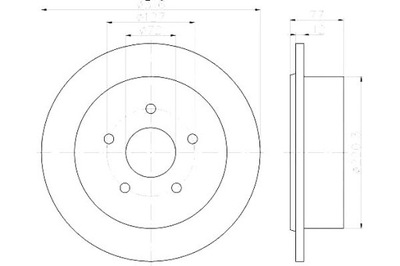 Hella pagid тормозные диски тормозные 2szt jeep wrangler ii фото №1