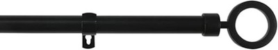 Karnisz Drążek pojedynczy 120-210 cm czarny