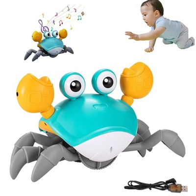 MUZYCZNA ZABAWKA DLA NIEMOWLĄT CRAWLING CRAB INTERAKTYWNY DŹWIĘK LED