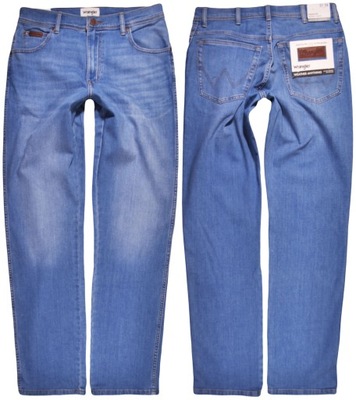 WRANGLER spodnie STRAIGHT regular BLUE jeans TEXAS _ W32 L32