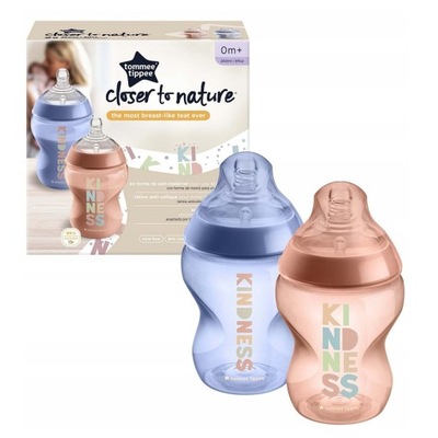 Tommee Tippee Closer To Nature butelka do karmienia ze smoczkiem silikon P1