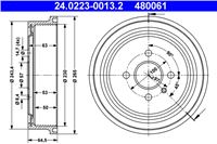 ATE БАРАБАН ТОРМОЗНОЙ OPEL ASTRA G 98- OPEL ASTRA F 98-/G 00-/VECTRA B