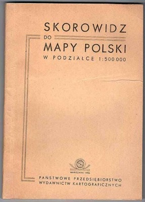 Skorowidz do mapy Polski w podz. 1:500 000 1956