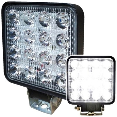 ФАРА РАБОЧАЯ ПРОТИВОТУМАНКА 16 LED (СВЕТОДИОД ) 9-36V 85X85MM 2880 LM