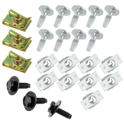 Клипсы защита двигателя peugeot 1007 набор 24 элемент. фото №1