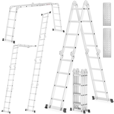 Drabina aluminiowa przegubowa składana wielofunkcyjna 4x4 HIGHER + podest