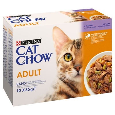 Purina Cat Chow Adult mokra karma dla kotów jagnięcina i zielona fasolka