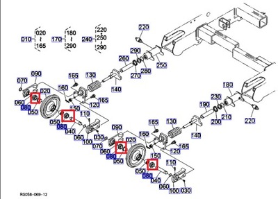 COMPACTADOR RUEDAS POSREDNIEGO KX015 KX016 KX018 KX019 KX36 KX41 U15 U17 U20  