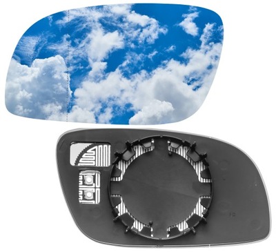 Вкладыш стекло зеркало левый с подогревом do vw touran 2003-10 asf фото №1