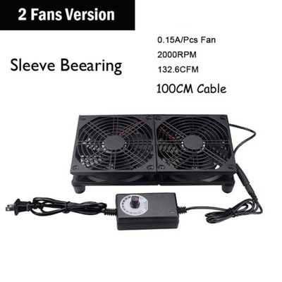 2 Fans Sleeve 120 mm duży przepływ powietrza Cicha chłodnica routerów P Fan