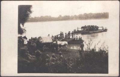 Dęblin. Przeprawa Austriaków p/ Wisłę. 1915