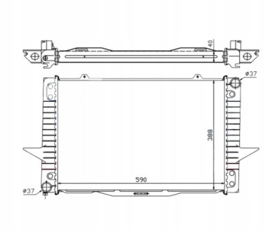 Радиатор воды volvo 850 91-97 2.4 b фото №1