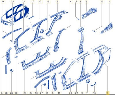 Renault clio 4 iv универсал grandtour крыло  задняя левое фото №1