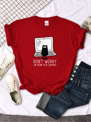 Y2K T-Shirt Nie martw się jestem z Tech Support