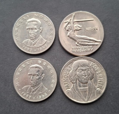Zestaw 4 szt. monet PRL