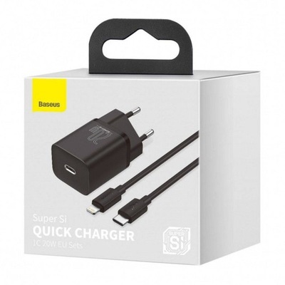 Baseus Ładowarka Sieciowa Typ C + Kabel Typ C Do Iphone do Lightning 8-Pin