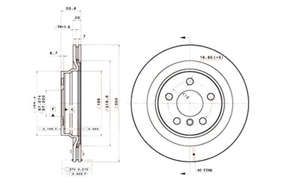 BREMBO DISKAI STABDŽIŲ 2SZT. GAL. BMW 1 F40 2 F45 2 GRAN COUPE F44 2 