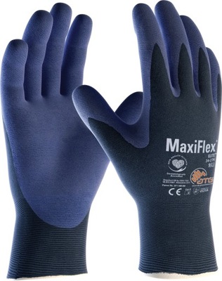 MOCNE Rękawice Robocze Rękawiczki ELASTYCZNE ATG MaxiFlex ELITE AD-APT