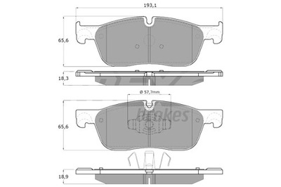 TOMEX BRAKES TRINKELĖS STABDŽIŲ JAGUAR XF 15- PRIEK. 