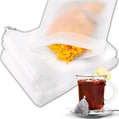 WORECZKI NA HERBATĘ SASZETKI TOREBKI ZIOŁA 100 SZT DO PARZENIA HERBATY KPL