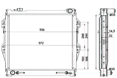 Nrf радіатор двигуна toyota 4 runner, cressida 2. фото №1