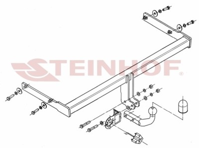 BARRA DE REMOLQUE GANCHO DE REMOLQUE SKODA YETI 5D (2WD/4WD) 08/2009-201  