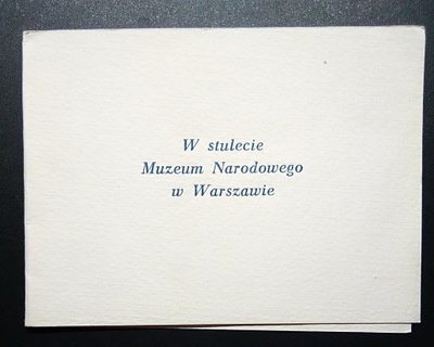 Warszawa Muzeum Narodowe zaproszenie wystawa 1962