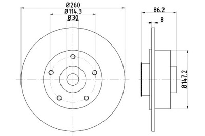 MINTEX DISCS BRAKE MINTEX 432006506R 53200650  