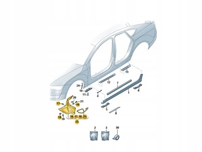 NADKOLE SPOJLER PRZÓD LEWY AUDI A7 4G8853887J ASO