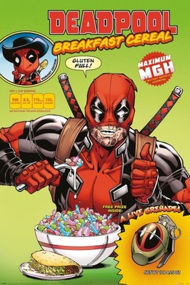 Deadpool Cereal Marvel - plakat 61x91,5 cm