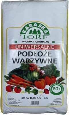 Podłoże Warzywne 60 L pH 5,5-6,5 ziemia do warzyw