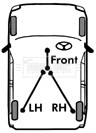 CABLE FRENOS DE MANO SUBARU FORESTER ALL 97 -06  