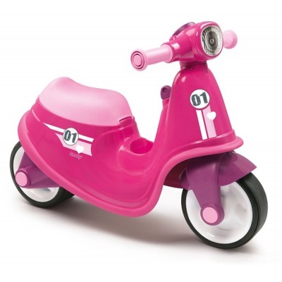 Różowy jeździk skuter Ciche koła Pink Scooter