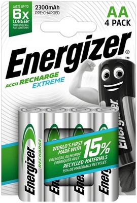 4x AKUMULATORKI BATERIE DO ŁADOWANIA ENERGIZER BATERIE AA R6 2300mAh