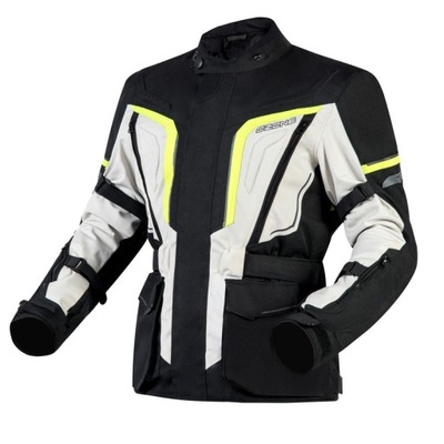 KURTKA TEKSTYLNA OZONE SAHARA BLACK/GREY/FLUO YELLOW XL