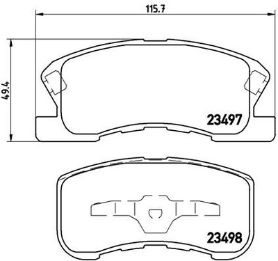 ZAPATAS HAM. PARTE DELANTERA DAIHATSU SIRION 98-05 PARTE DELANTERA  