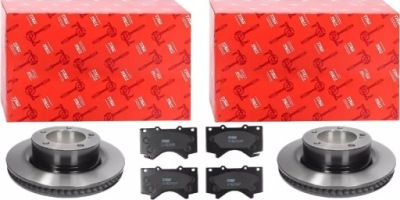 Trw тормозные диски+ тормозные колодки перед lexus lx toyota land cruiser 340mm фото №1