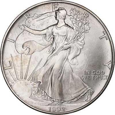 USA, Dollar, Silver Eagle, 1992, 1 Oz, Srebro, MS(