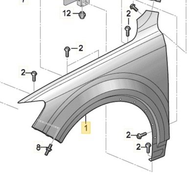 AUDI Q7 4M WING FRONT RIGHT AUDI Q7 SQ7 4M 4M0821105D  