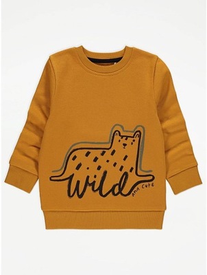 GEORGE bluza ochre leopard wild and cute 98-104