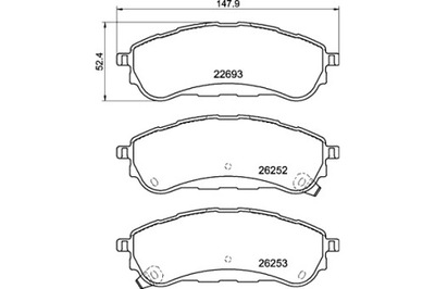 BREMBO КОЛОДКИ ТОРМОЗНЫЕ FORD AUSTRALIA EVEREST SUV UA UA II 07 15-