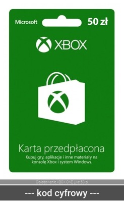 Doładowanie XBOX ONE Live 50 zł