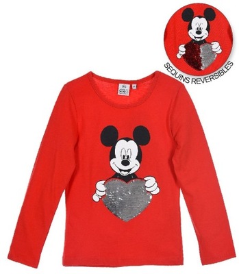 Dziewczęca bluzka z cekinami Mickey Mouse 98