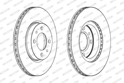 ДИСКИ ТОРМОЗНЫЕ ТОРМОЗНЫЕ ПЕРЕД FERODO DDF521