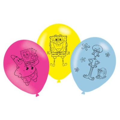 BALONY LATEKSOWE SPONGEBOB MIX 27,5 CM 6 SZT.