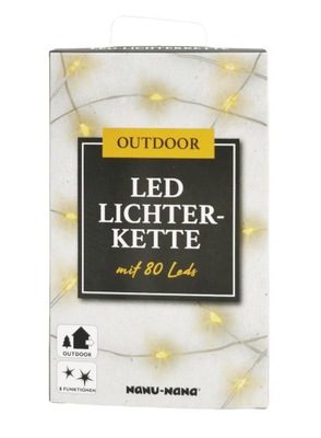 Lampki dekoracyjne LED, ciepłe białe 80 lampek 8 funkcji Outdoor